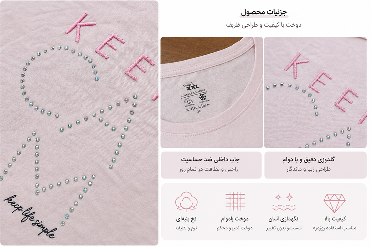 تیشرت پلاس سایز/ وارداتی/ splash